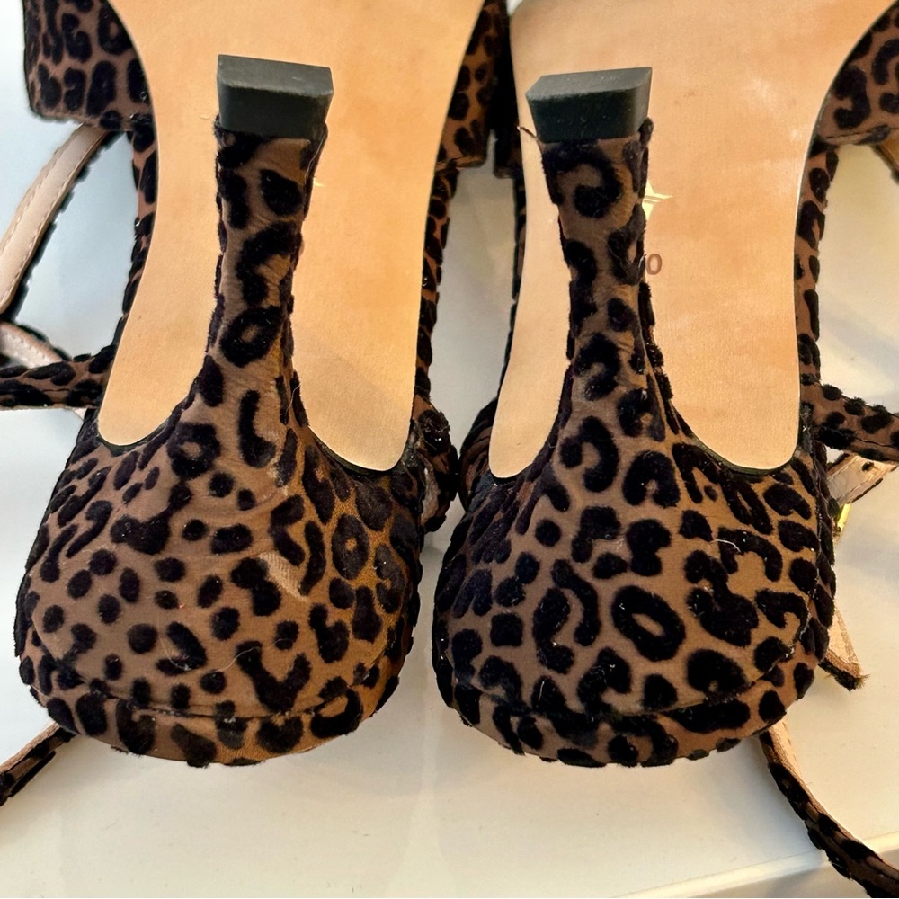 Tuckernuck Animal Print T-Strap Margot Heels Black Brown Party Classy Sz 10 - Picture 7 of 15